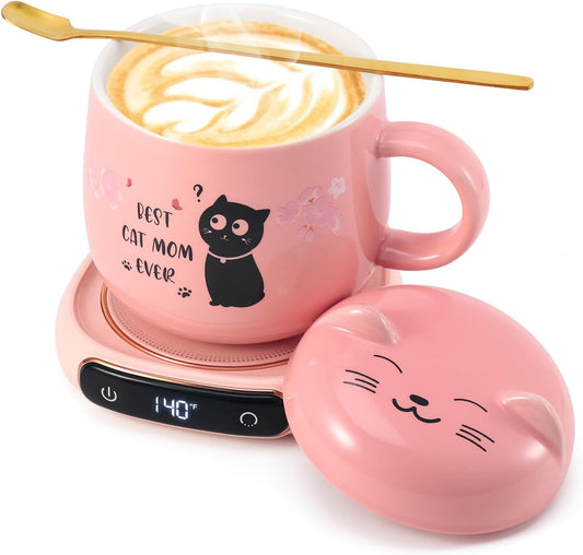 Purrfect Coffee Mugs Ever & Warmer Must See Sets - Selected Featured October Cups of the month!